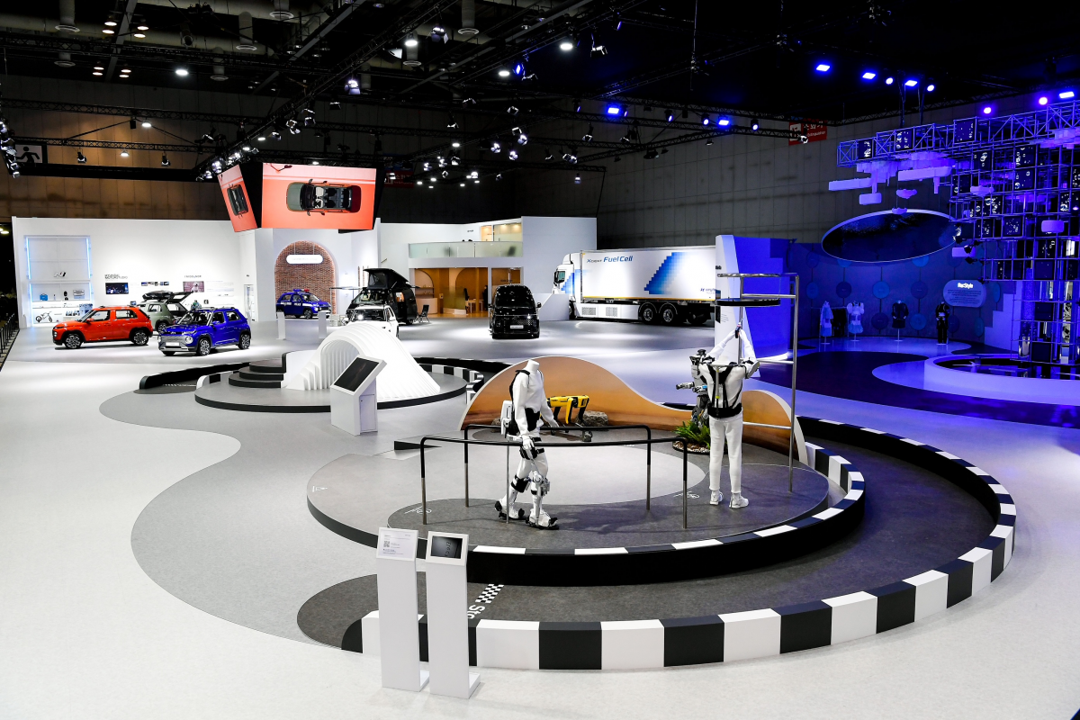 ▲2021 서울모빌리티쇼 현대차 부스 전경. (사진제공=현대차)