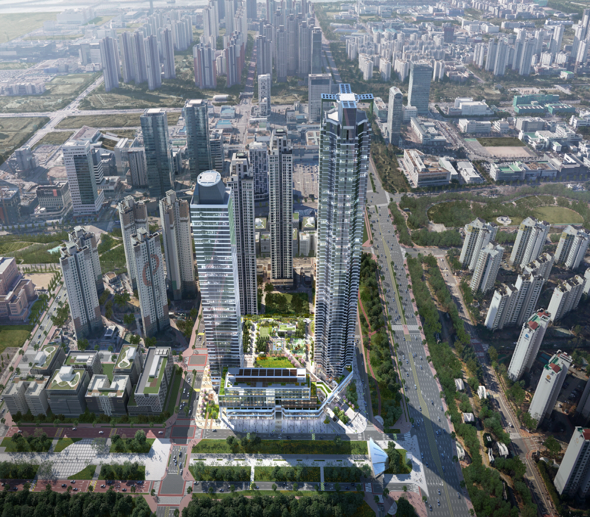 ▲‘송도 아메리칸타운 더샵’ 조감도 (자료제공=포스코건설)
