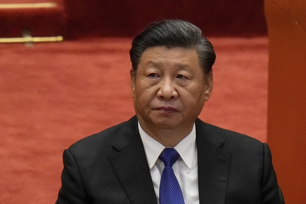 ▲10월 9일 중국 베이징 인민대회당에서 시진핑 중국 국가주석 모습이 보인다. 베이징/AP뉴시스
