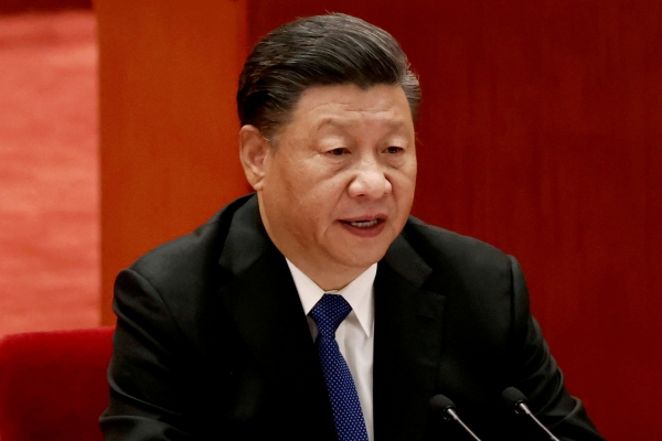 ▲시진핑 중국 국가주석이 10월 9일 중국 베이징 인민대회당에서 연설을 하고 있다. 베이징/로이터연합뉴스
