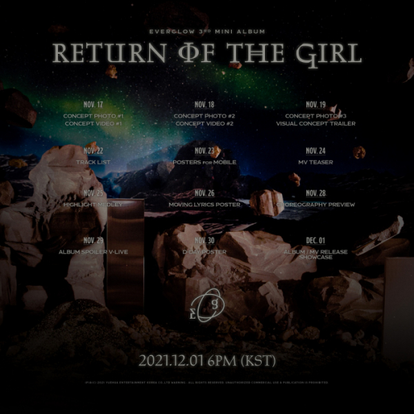 ▲에버글로우(사진 = 위에화엔터테인먼트 제공)