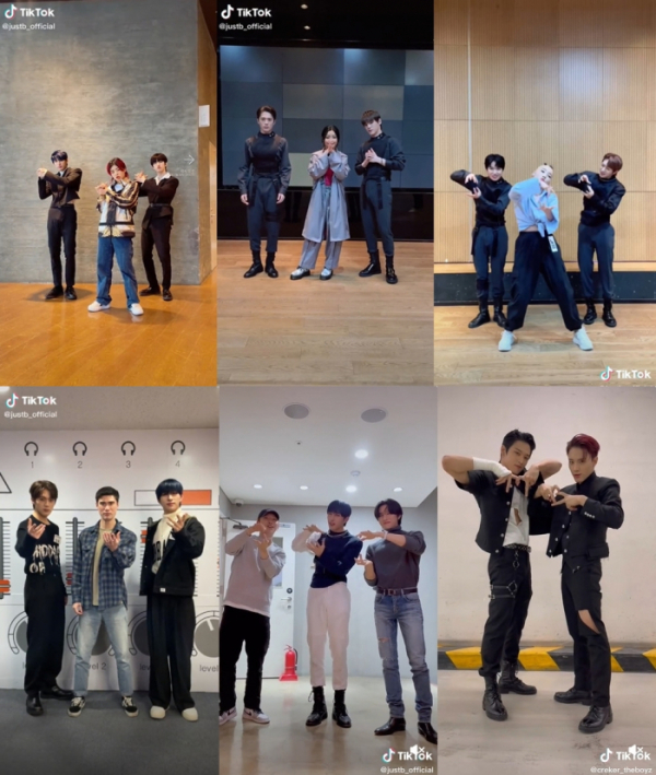 (사진 = JUST B 'TICK TOCK' 챌린지 영상 캡처)