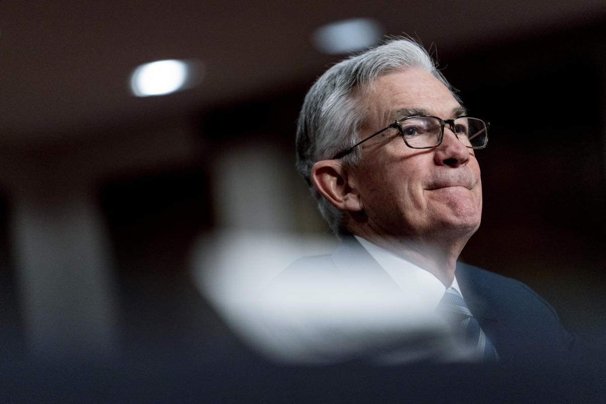 ▲제롬 파월 미국 연방준비제도(Fed.연준) 의장이 11월 30일(현지시간) 워싱턴 국회의사당에서 열린 상원 금융위원회 청문회에 출석해 발언하고 있다. 워싱턴D.C/AP뉴시스