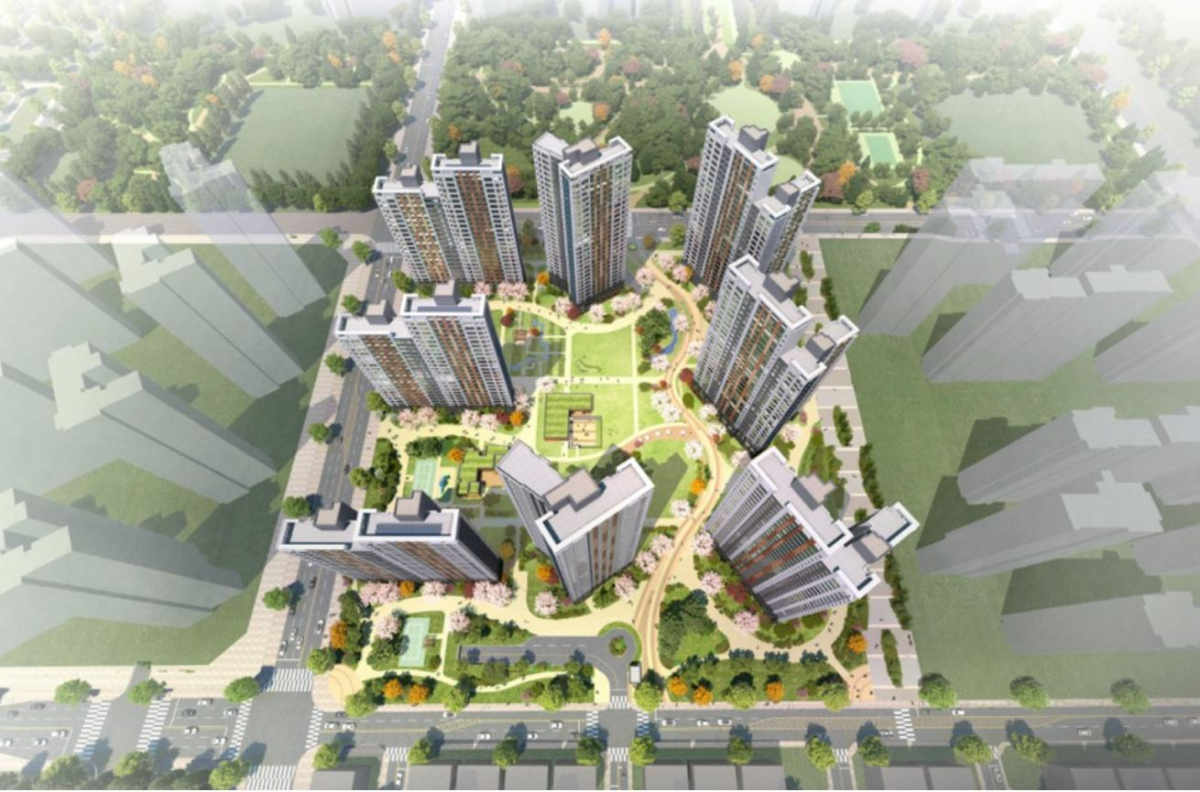 ▲금성백조가 충남 아산시에서 분양한 ‘탕정역 예미지’ 아파트 이미지 (사진제공=금성백조)