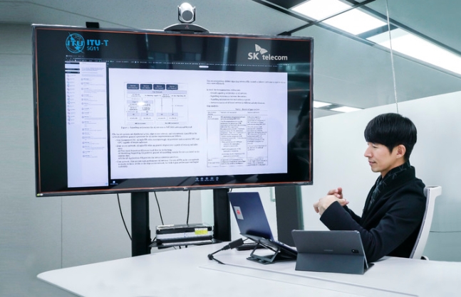 ▲SK텔레콤이 ITU-T에 제출한 ‘AI통합 패키지(AI 풀스택∙AI Full stack)’ 표준화안이 신규 과제로 채택됐다. (사진제공=SK텔레콤)