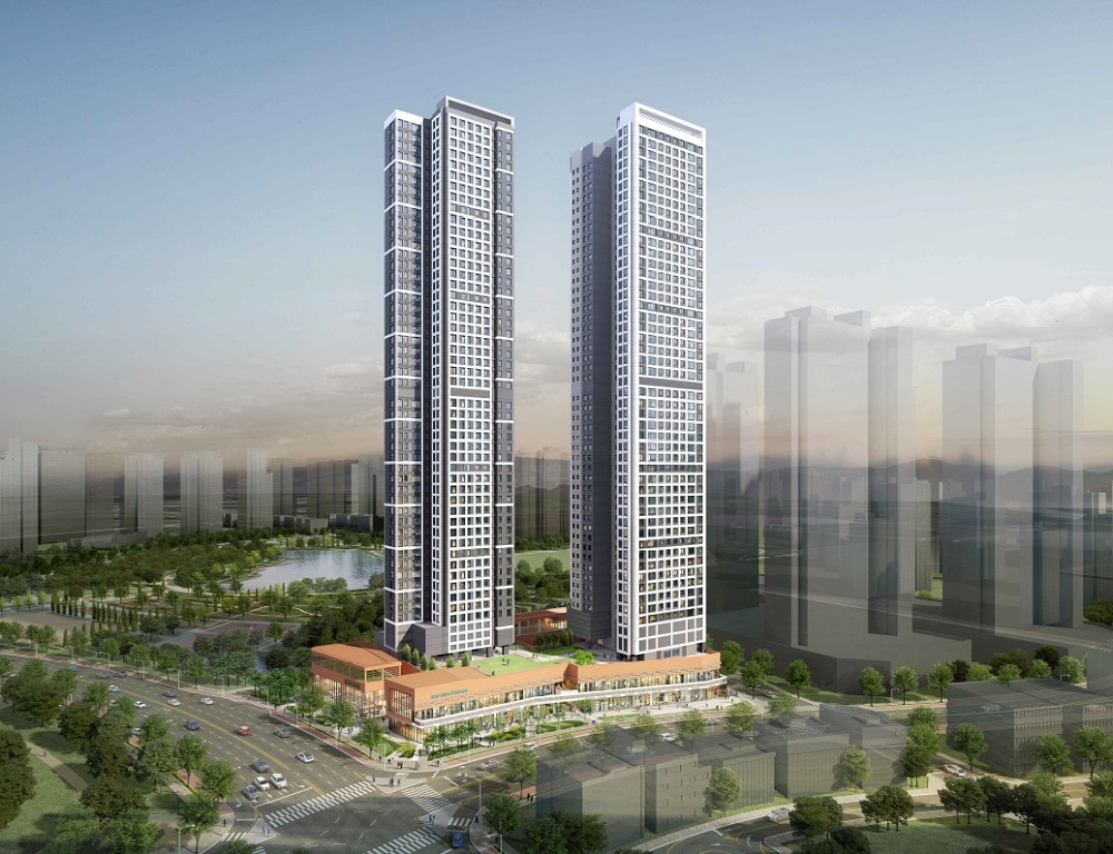 ▲'전주 에코시티 주상복합 신축사업' 투시도 (자료제공=한양)