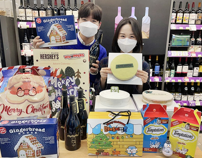 ▲CU의 크리스마스 홈파티 상품(사진제공=BGF리테일)