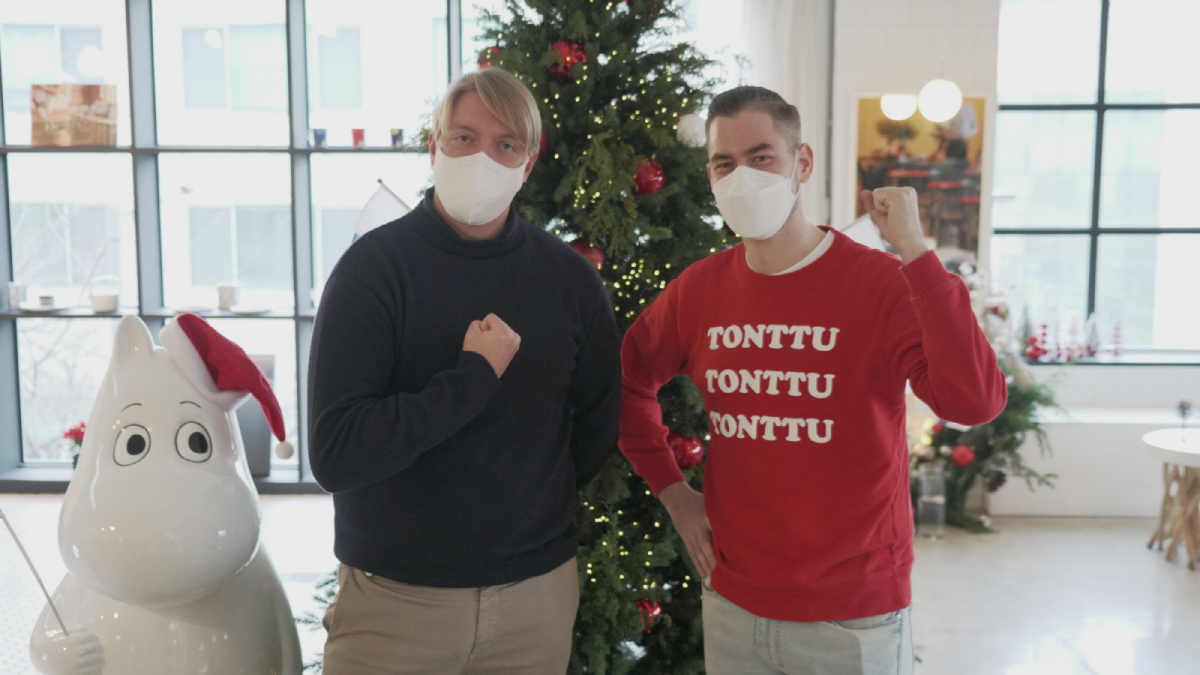 ▲'필 핀란드' 행가에 참가한 빌푸(왼쪽)와 페트리. (사진제공=핀란드관광청)