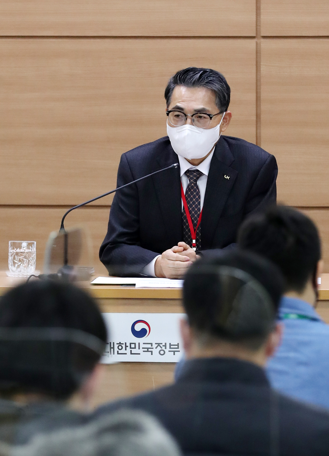 ▲김정렬 LX한국국토정보공사 사장이 16일 국토교통부 브리핑룸에서 간담회를 진행하고 있다. (자료제공=LX)