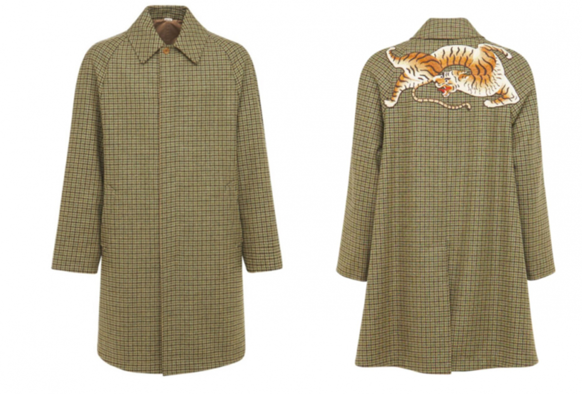 ▲구찌 2022년 봄여름 시즌 하운드투스 타이거 패치 울 코트. (구찌)