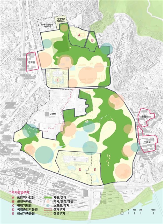 ▲용산공원 기본구상도 (자료제공=국토교통부)