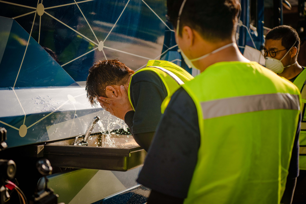 ▲현대차그룹이 개발한 수소청소트럭 (사진제공=현대차)