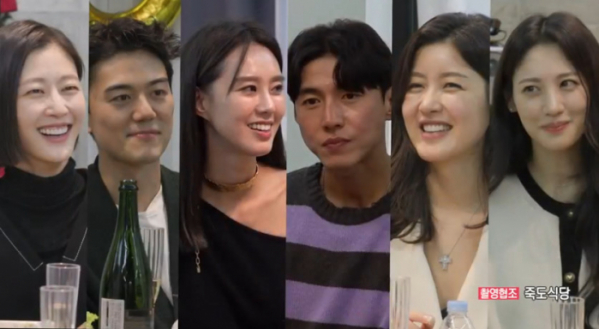 ▲이현이(왼쪽부터), 홍성기, 지소연, 송재희, 이유정, 수현(사진=SBS 방송화면 캡처)