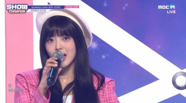 ▲위키미키 지수연(사진 = MBC M ‘쇼! 챔피언’ 방송 화면 캡처)