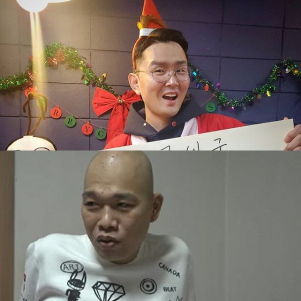 ▲개그맨 윤형빈이 간암 투병 중인 후배 개그맨 강현을 도왔다.(사진=윤형빈SNS, 김형인 유튜브)