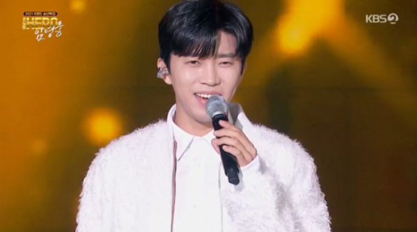▲가수 임영웅(사진=KBS 방송화면 캡처)