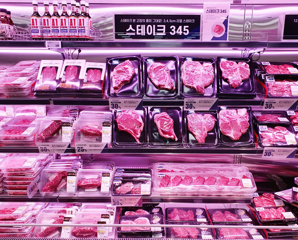 ▲제타플렉스 잠실점의 '스테이크345' 존 매장.  (사진제공=롯데마트)