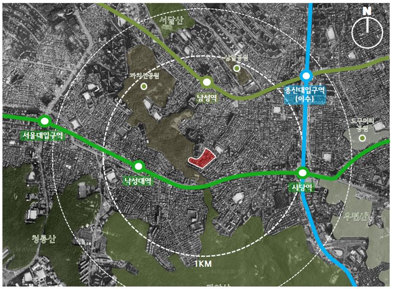 ▲사당5구역 주택재건축사업 위치도 (사진제공=서울시)
