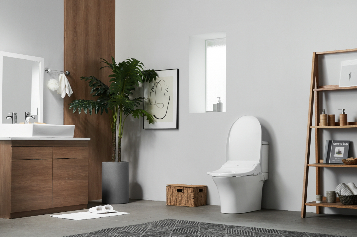 ▲SK매직이 아마존서 입점하며 선보인 ‘항균 방수 비데’ 제품 연출 이미지. (사진제공=SK매직)