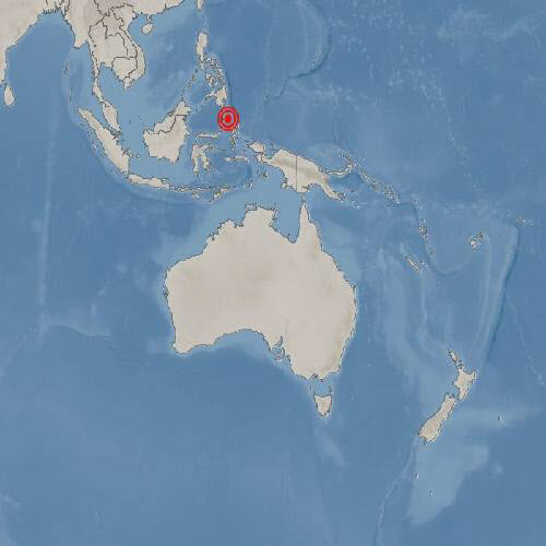 ▲22일 인도네시아 술라웨시섬 인근 지진 발생지. (자료제공=기상청)