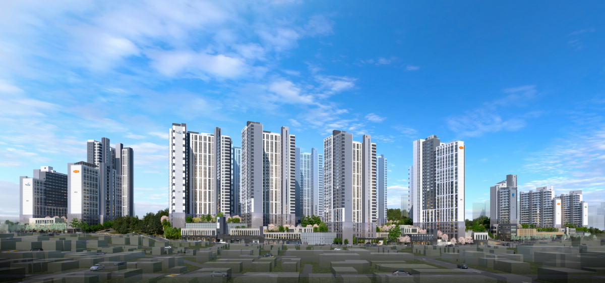 ▲'안양 어반포레 자연& e편한세상' 투시도 (자료제공=DL이앤씨)