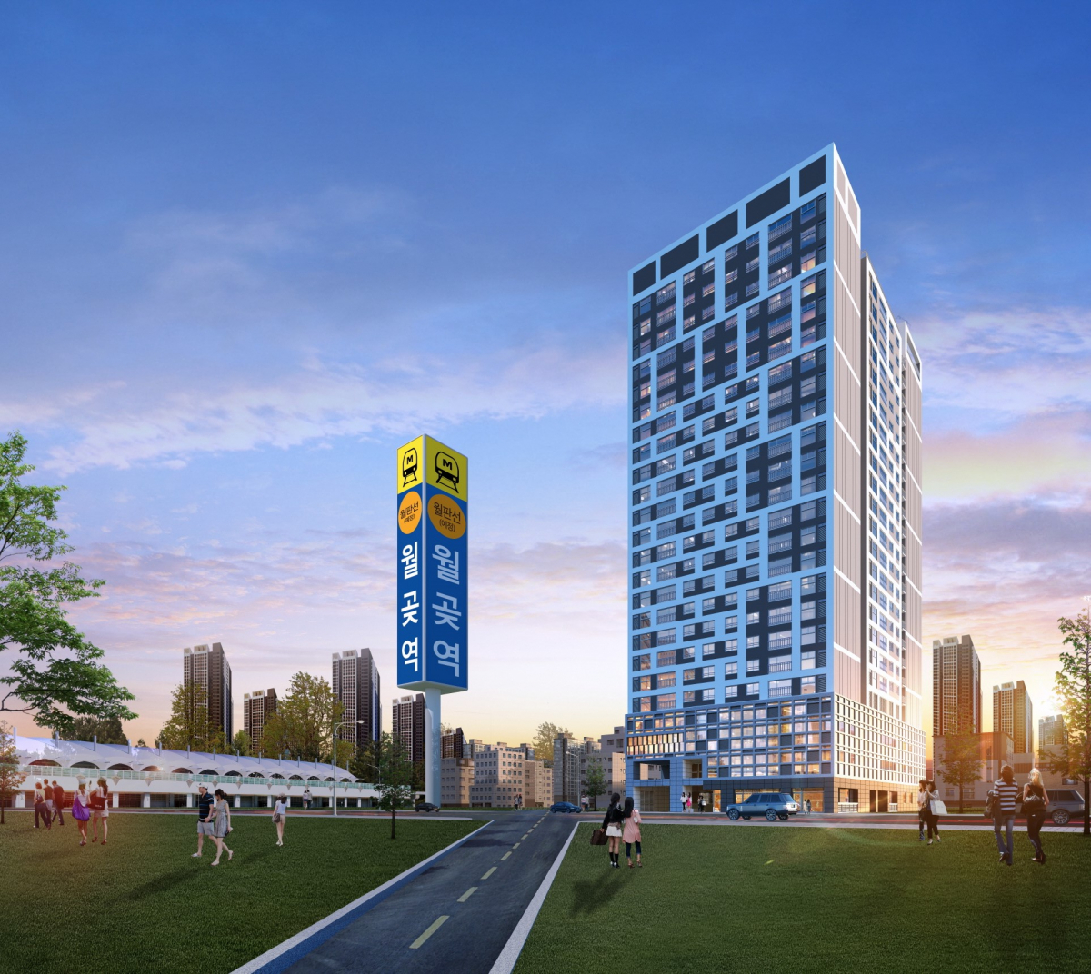 ▲‘시흥 메트로 디오션’ 투시도. (자료제공=해유건설)