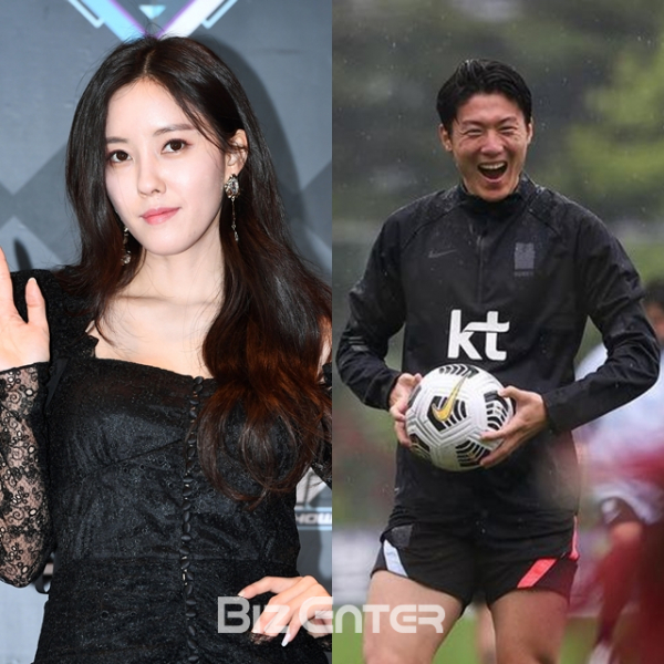 ▲티아라 효민, 황의조(사진=비즈엔터DB(좌), 황의조 인스타그램)