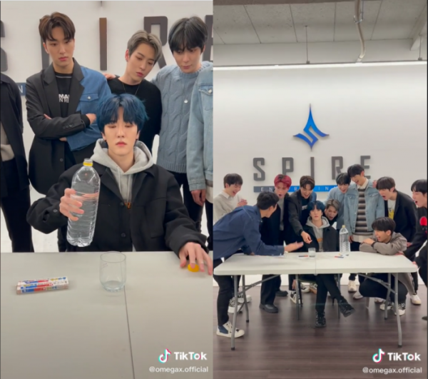 ▲오메가엑스(사진 = 오메가엑스 공식 틱톡 계정 영상 캡처)