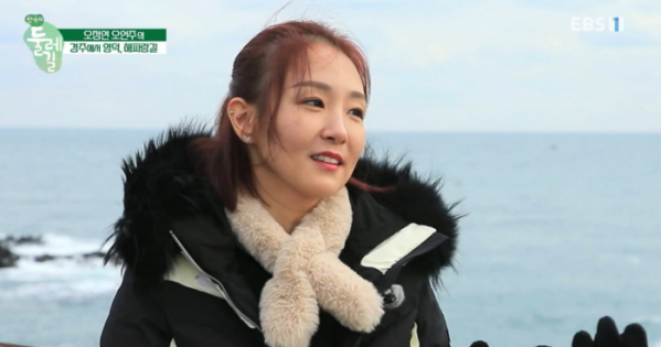 ▲'한국의 둘레길' 오정연(사진제공=EBS1)