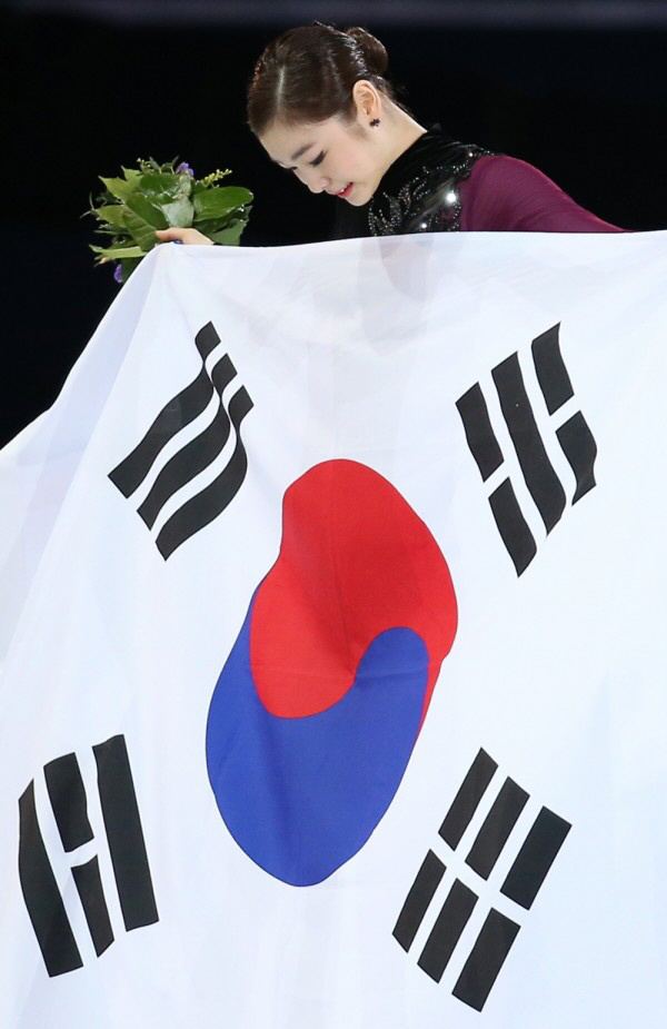 ▲2014 소치동계올림픽 피겨스케이팅 여자 싱글 프리스케이팅 연기를 마친 김연아. 
 (연합뉴스)