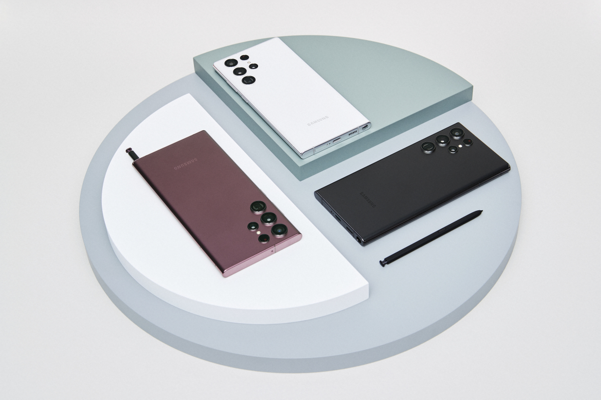 ▲삼성 갤럭시S22 울트라 3종 (사진제공=삼성전자)