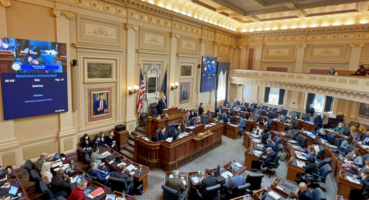 ▲버지니아 주 김치의 날 제정 결의 본회의 현장. (사진제공=한국농수산식품유통공사(aT))