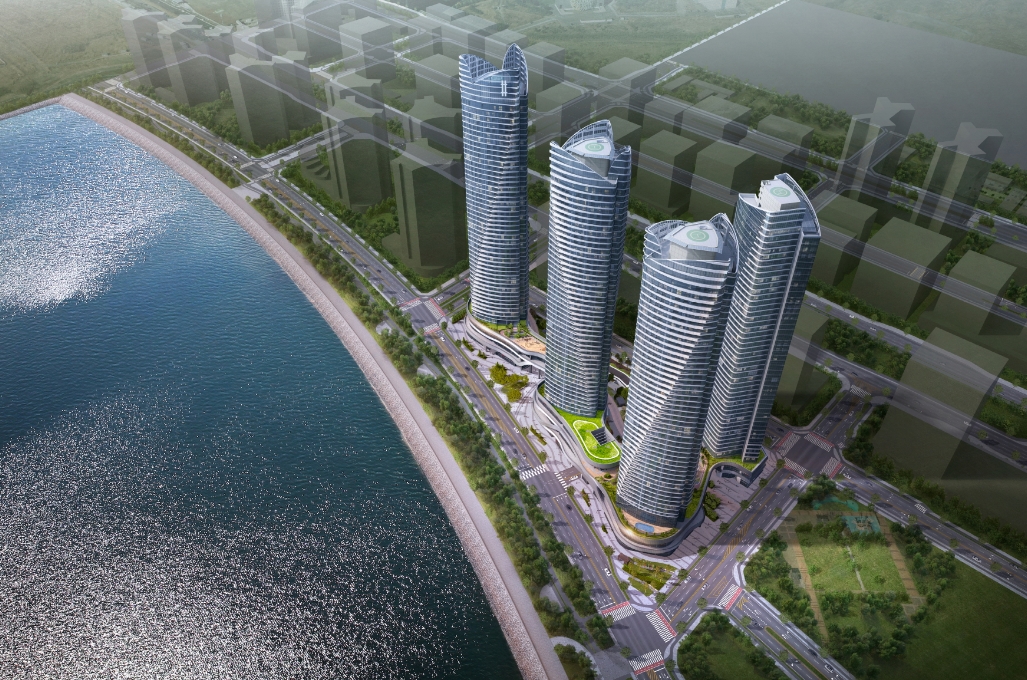 ▲'더샵 송도아크베이' 조감도 (자료제공=포스코건설)