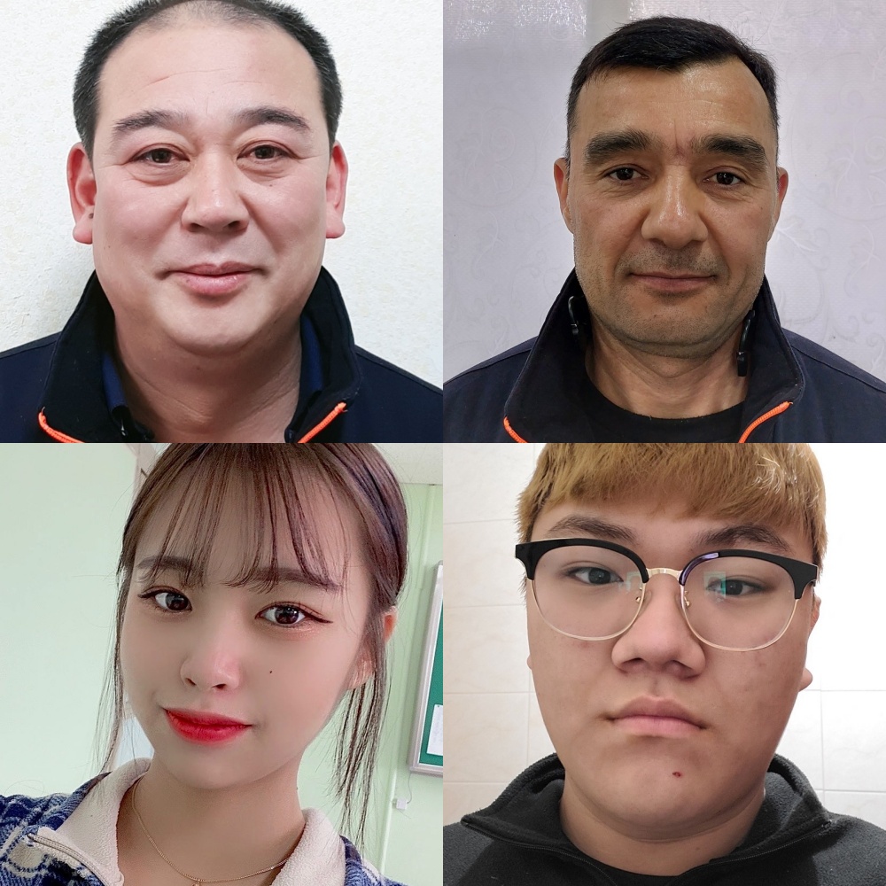 ▲위부터 시계방향으로 포스코히어로즈에 선정된 △최덕규씨(50) △셔크라트씨(45) △최다래씨(19) △박진수씨(19) (사진제공=포스코)