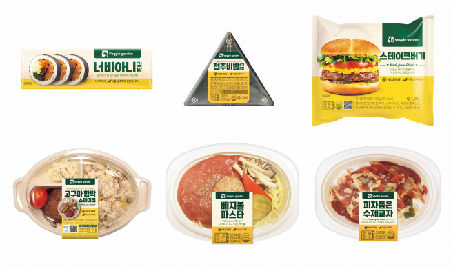 ▲GS25가 출시하는 대체육 간편식 6종 상품 이미지(자료제공=GS25)