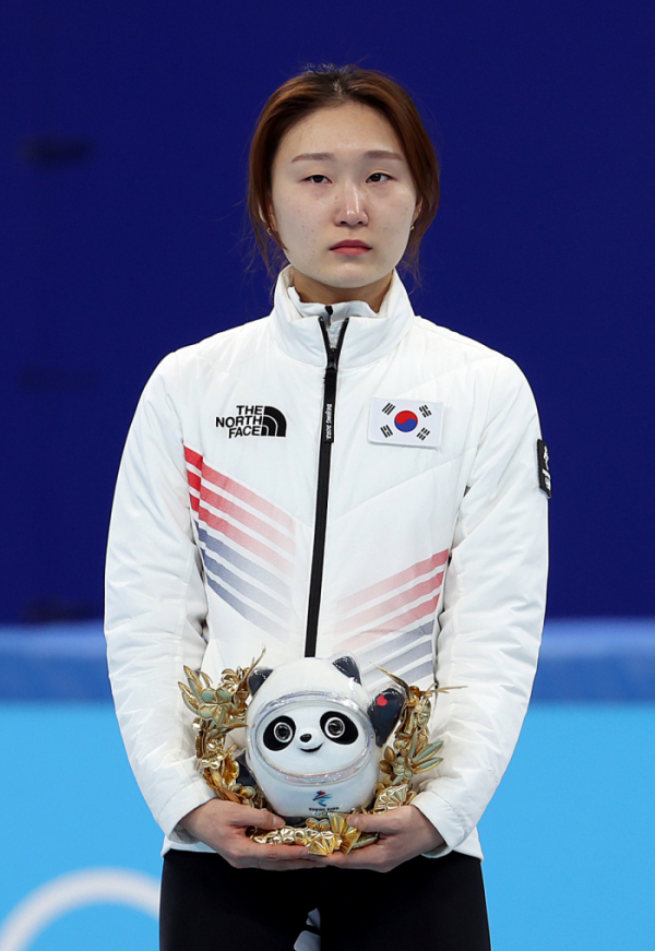 ▲2022 베이징동계올림픽 쇼트트랙 여자 1000m 결승에서 은메달을 차지한 최민정. (뉴시스)