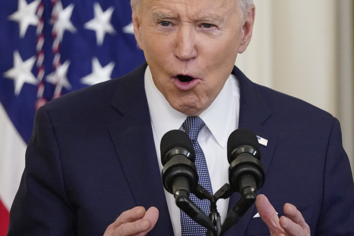 ▲조 바이든 미국 대통령이 지난달 28일(현지시간) 백악관에서 연설하고 있다. 워싱턴D.C./AP연합뉴스