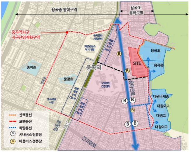 ▲서울 광진구 신향빌라 신속통합기획 개발 위치도. (자료제공=서울시)