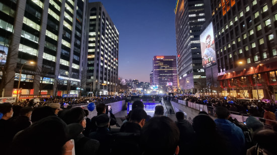 ▲8일 이재명 더불어민주당 대선후보는 서울 중구 청계광장에서 유세를 벌였다. (김상영 수습기자)