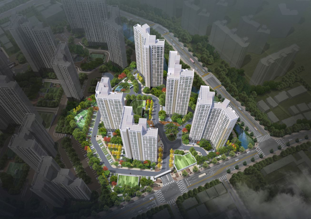 ▲'안성 당왕지구 6-2 블록 공동주택 신축공사’ 조감도 (자료제공=금호건설)