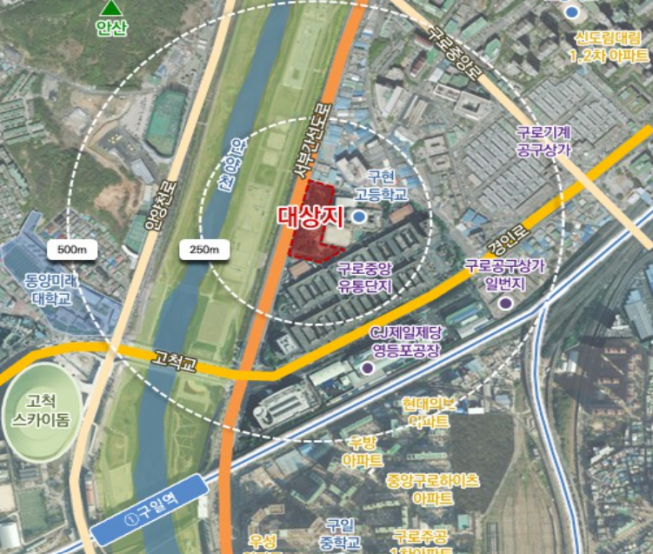 ▲서울 구로구 구로동 625-103번지 일대 위치도. (자료제공=서울시)