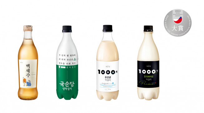 ▲국순당 '2022년 대한민국 주류대상' 수상제품 이미지(자료제공=국순당)