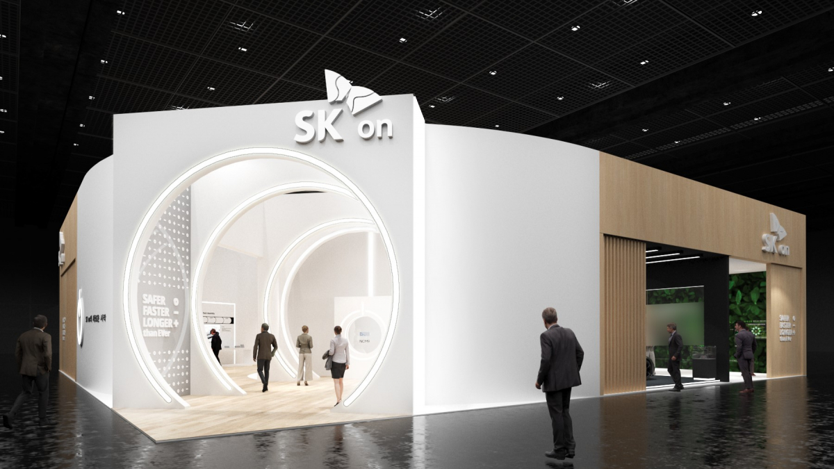 ▲SK온 인터배터리 부스 전경 (사진제공=SK온)