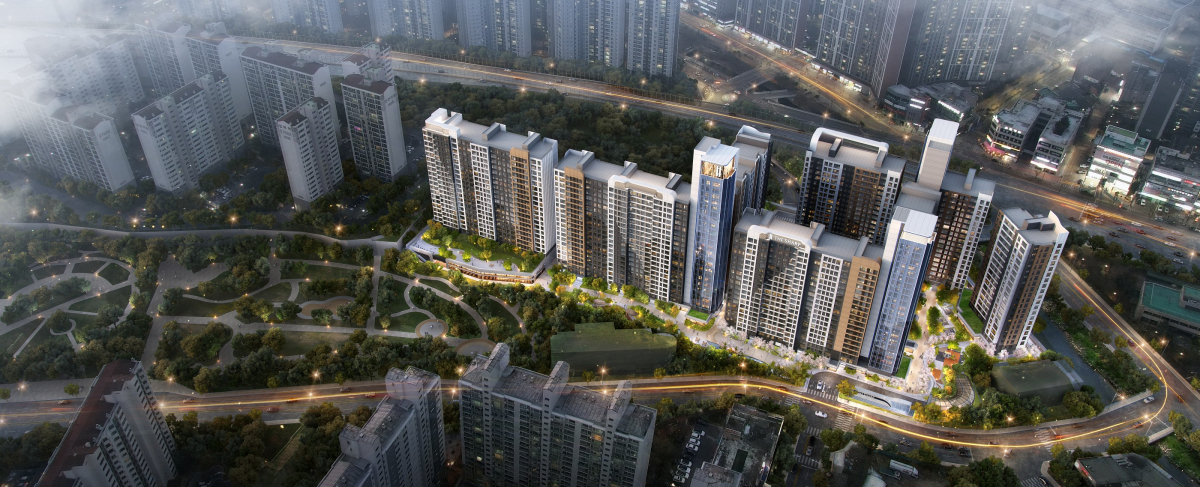 ▲'성복역 리버파크 아파트' 리모델링 사업 조감도 (자료제공=포스코건설)