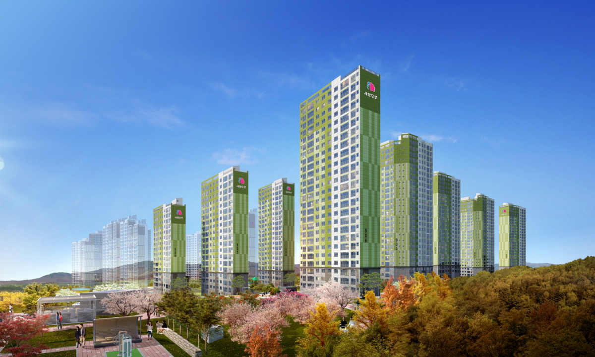 ▲'여수웅천 마린파크애시앙' 아파트 투시도 (자료제공=부영그룹)