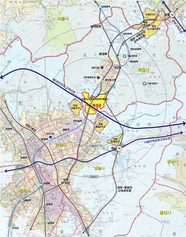 ▲과천지식정보타운 S-2 위치도 (자료제공=LH)