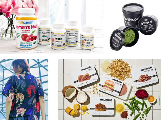 ▲다양한 비건 제품들(사진제공=각 사 홈페이지)