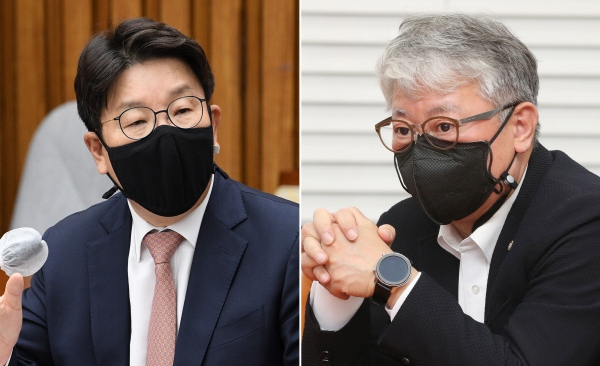 ▲(오른쪽부터) 권성동ㆍ조응천 의원
 (연합뉴스/뉴시스)