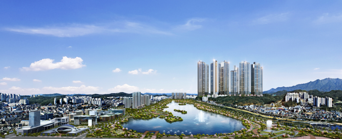 ▲'원주 동광뷰웰 레이크포레' 조감도 (자료제공=동광건설)