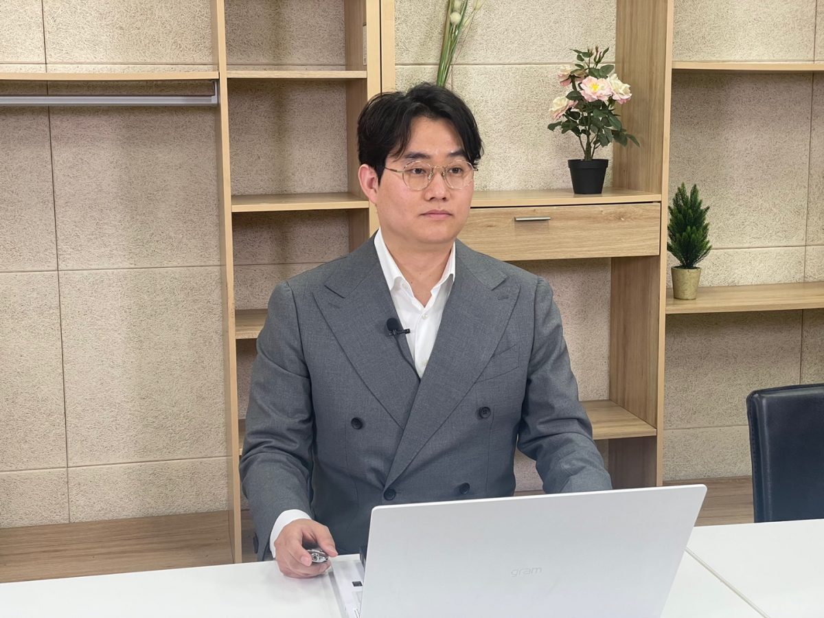 ▲윤준호 포바이포 대표이사가 14일 온라인 간담회를 열고 코스닥 상장 후 성장 전략을 밝혔다. (사진제공 = 포바이포)